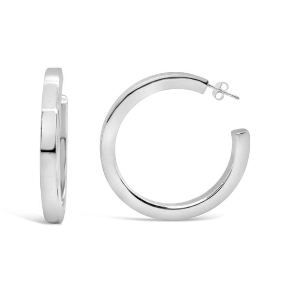 Flat Tube Hoop Earrings