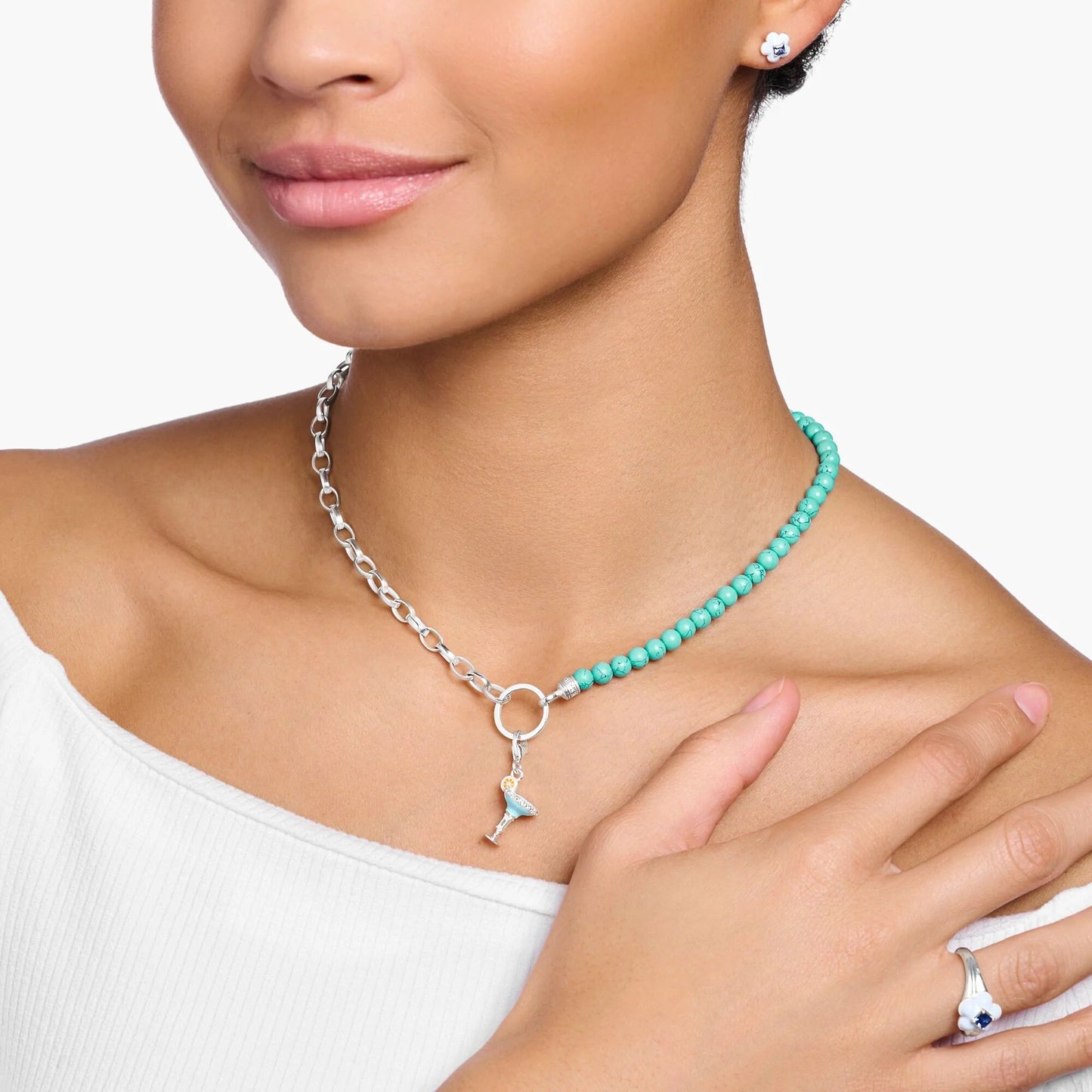 Thomas Sabo Turquoise Cocktail Glass Charm