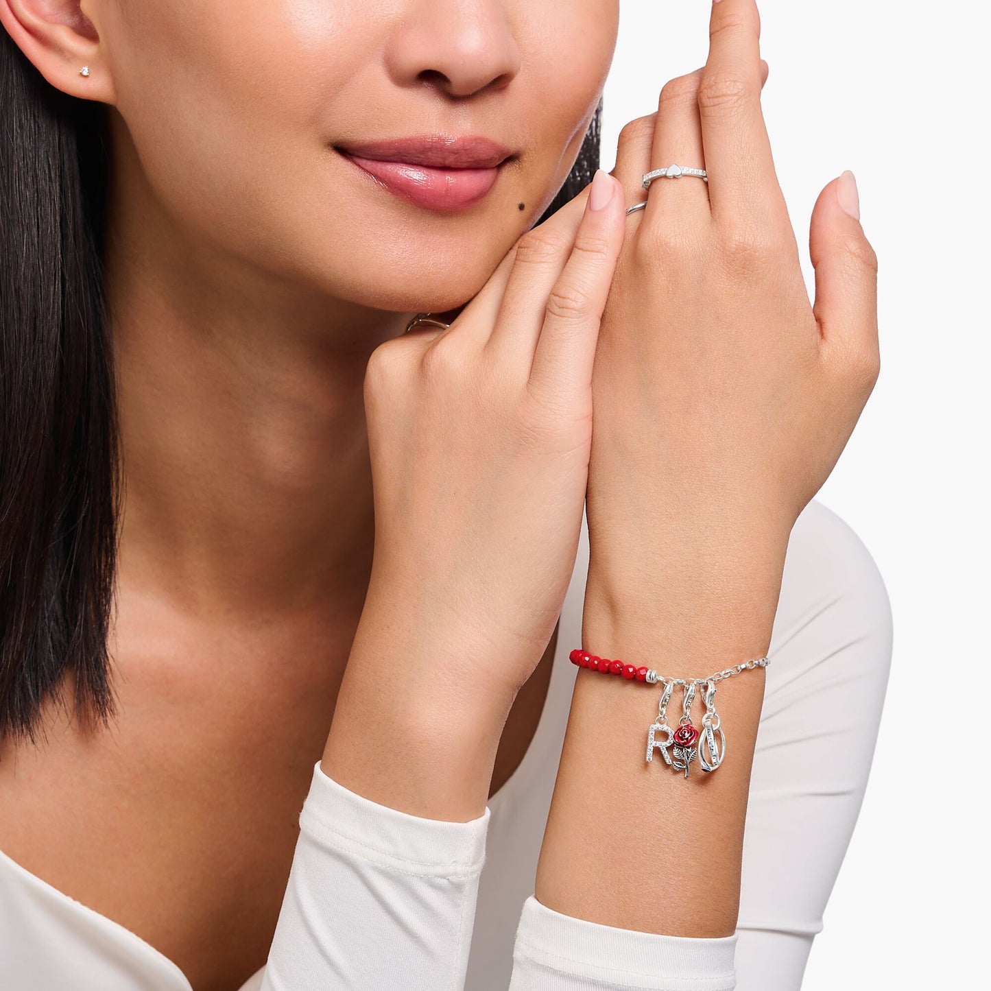 Thomas Sabo Red Rose Charm