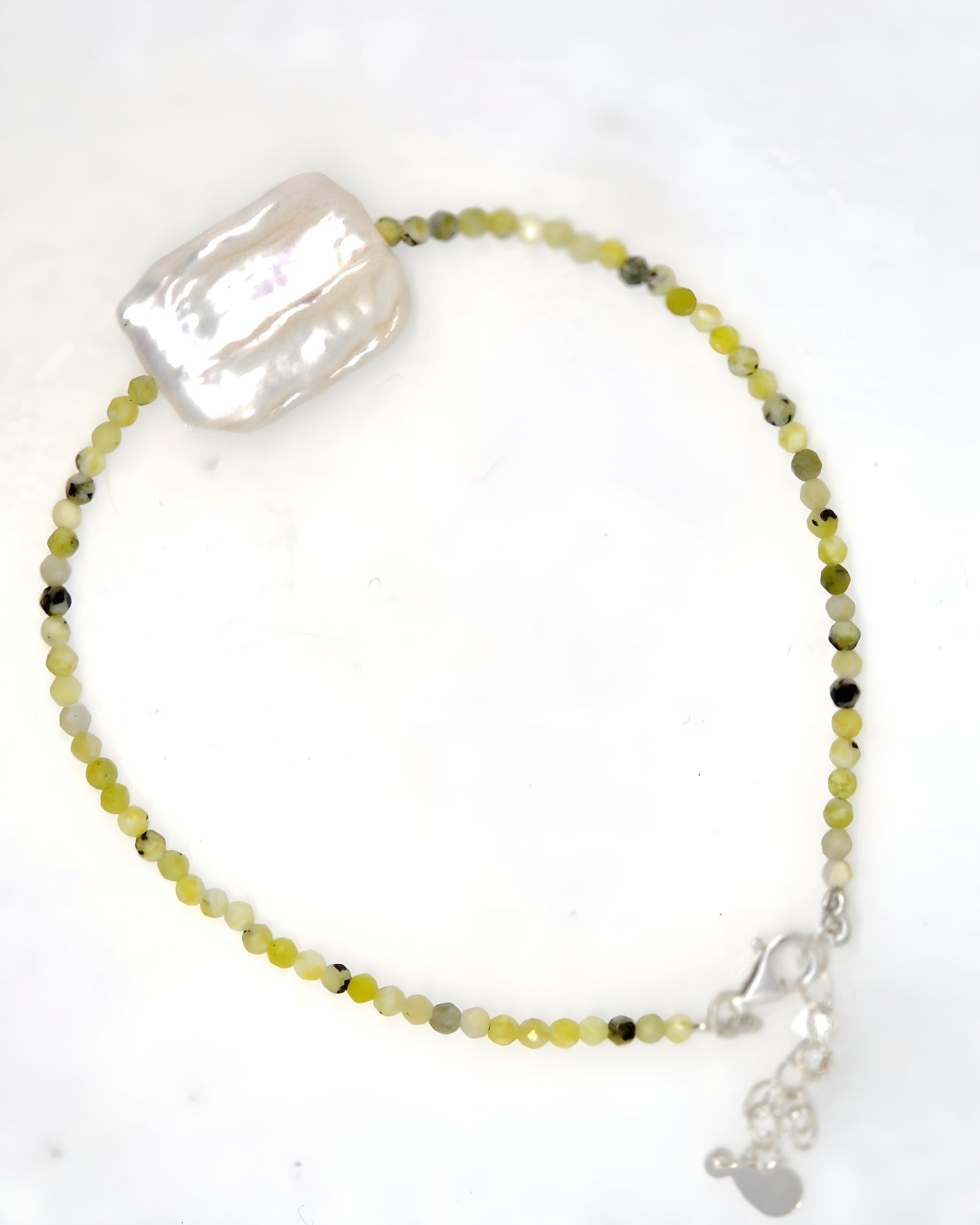 Natural Gemstone & Pearl Bracelet