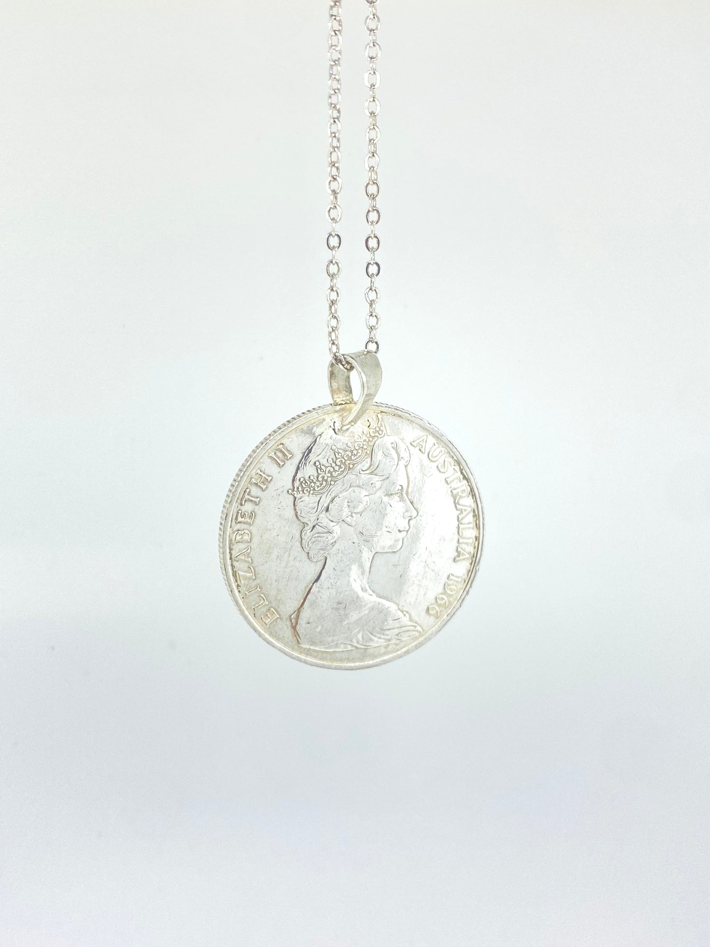 Round 50c Coin Pendant