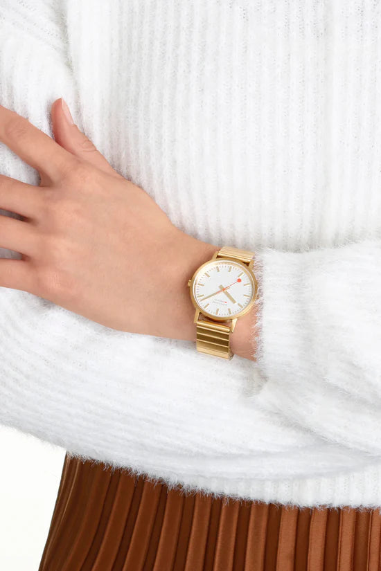 Mondaine Classic Golden Stainless Steel