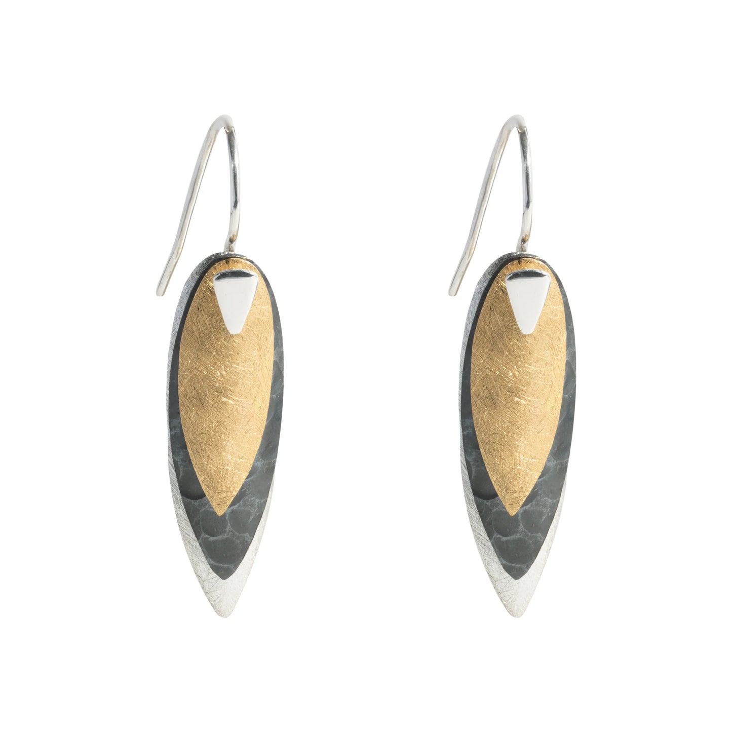 Mixed Finish Silver and Brass Drops