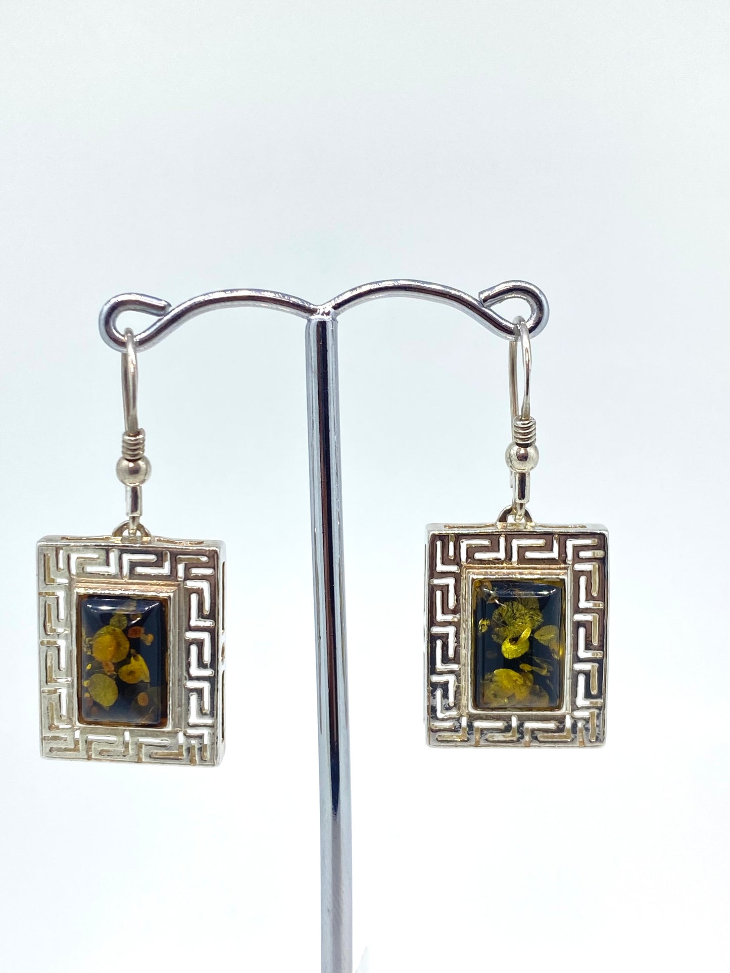 Square Border Amber Drops
