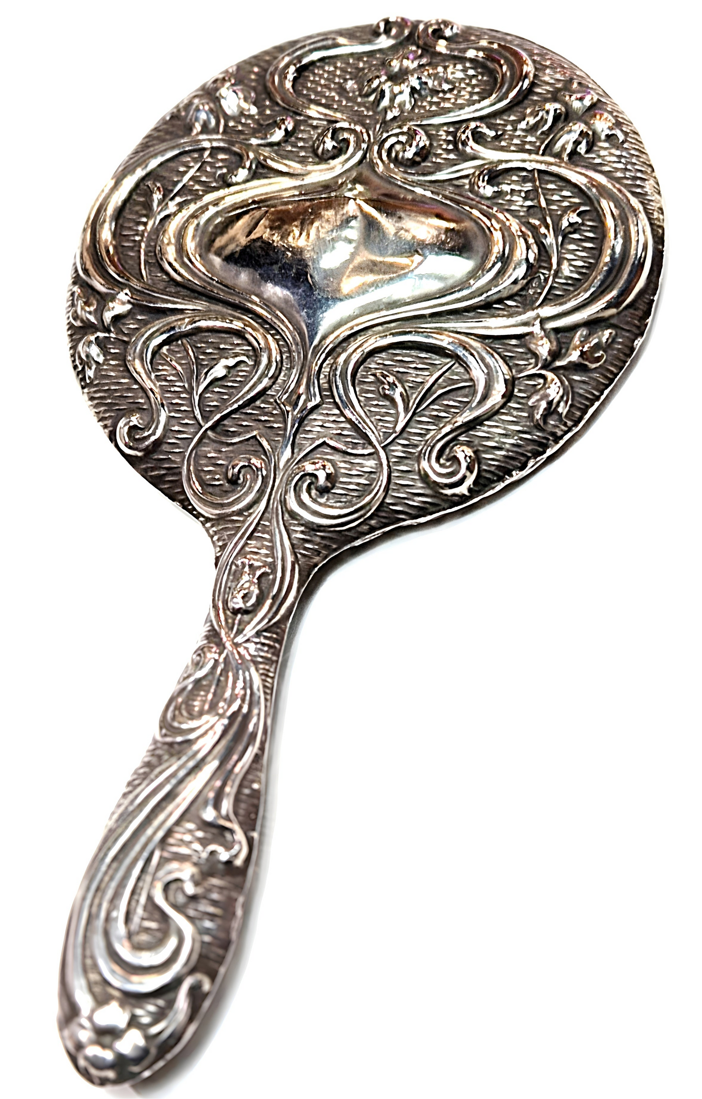 Antique Silver Hand Mirror