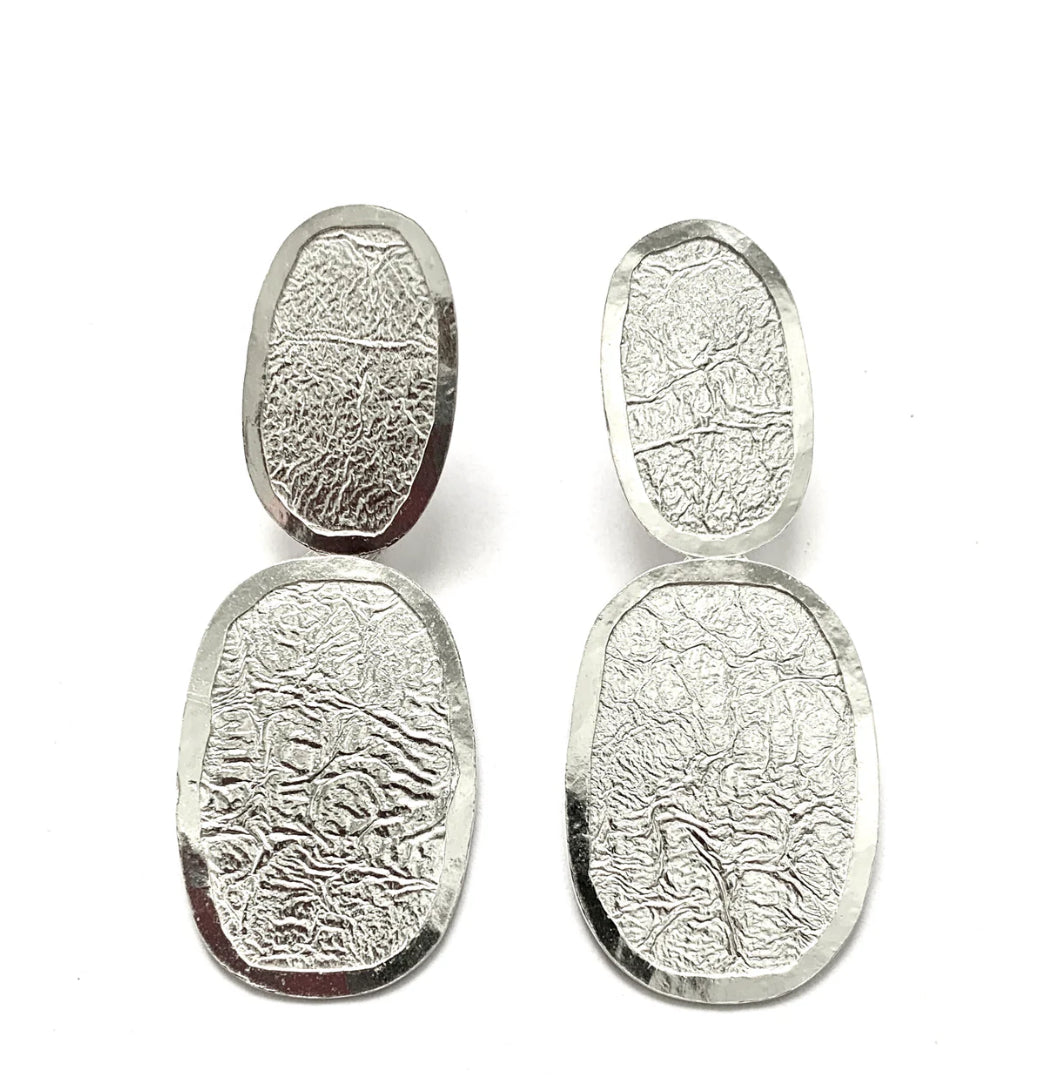 Double oval Clip on Earrings