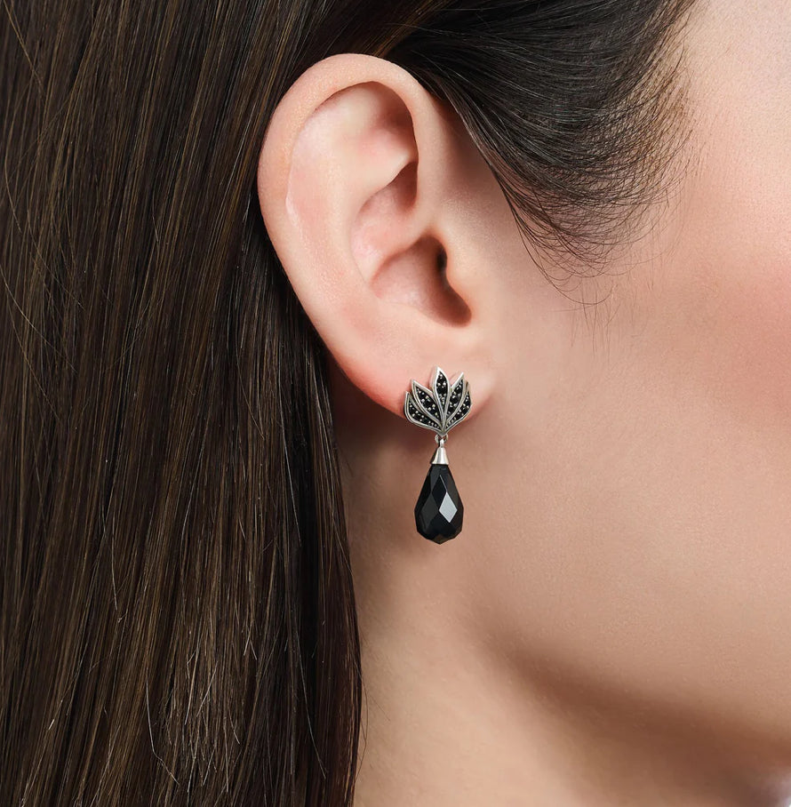 Black Dragon Tail Earrings