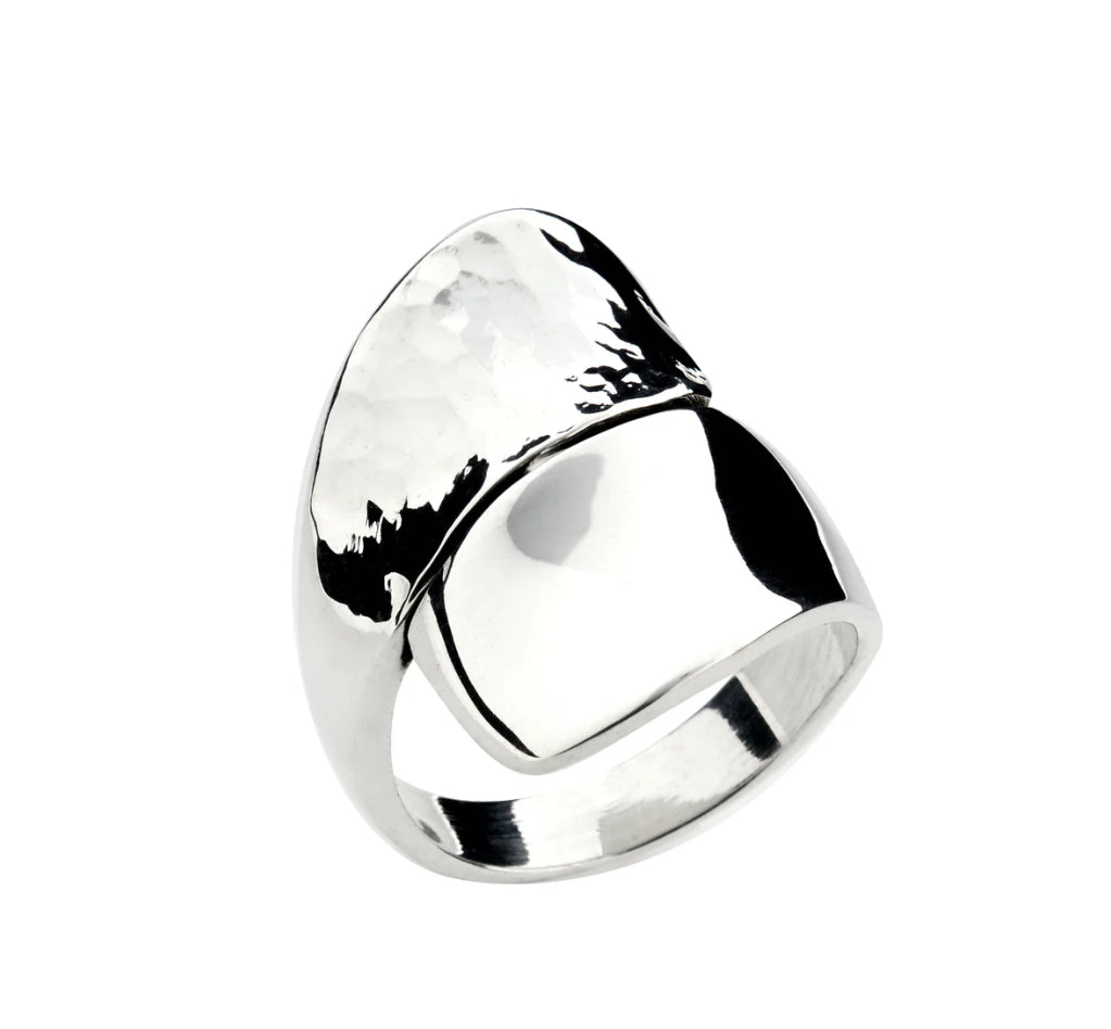Hammered and Shinny Ring