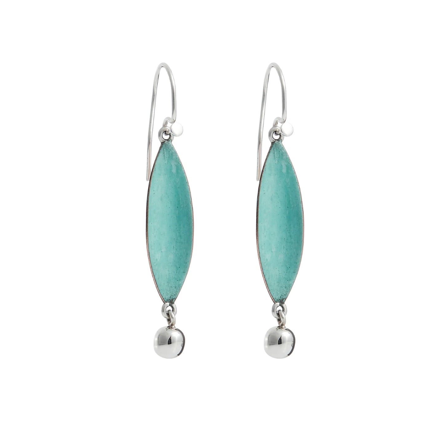 Silver and Copper Leaf Earrings