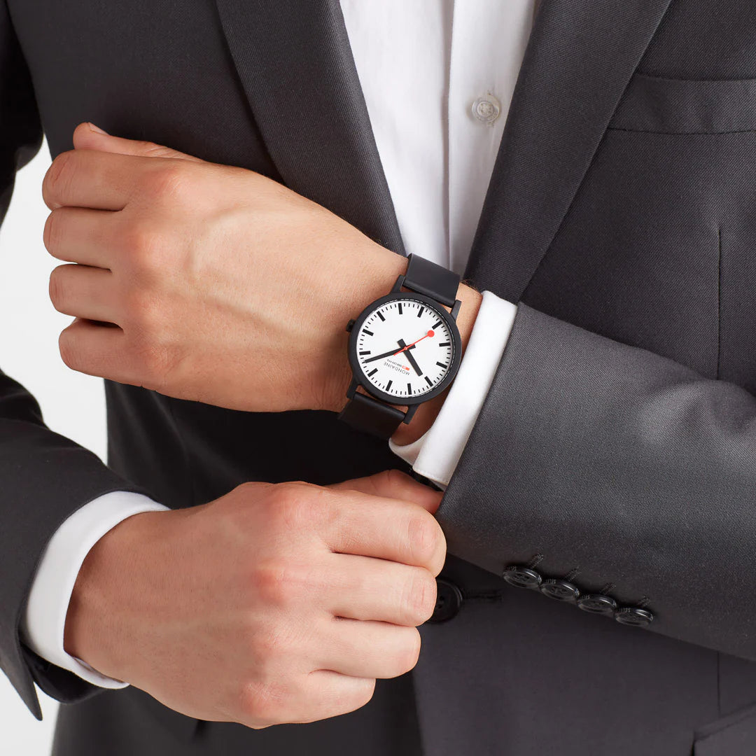 Mondaine Essence Black Rubber