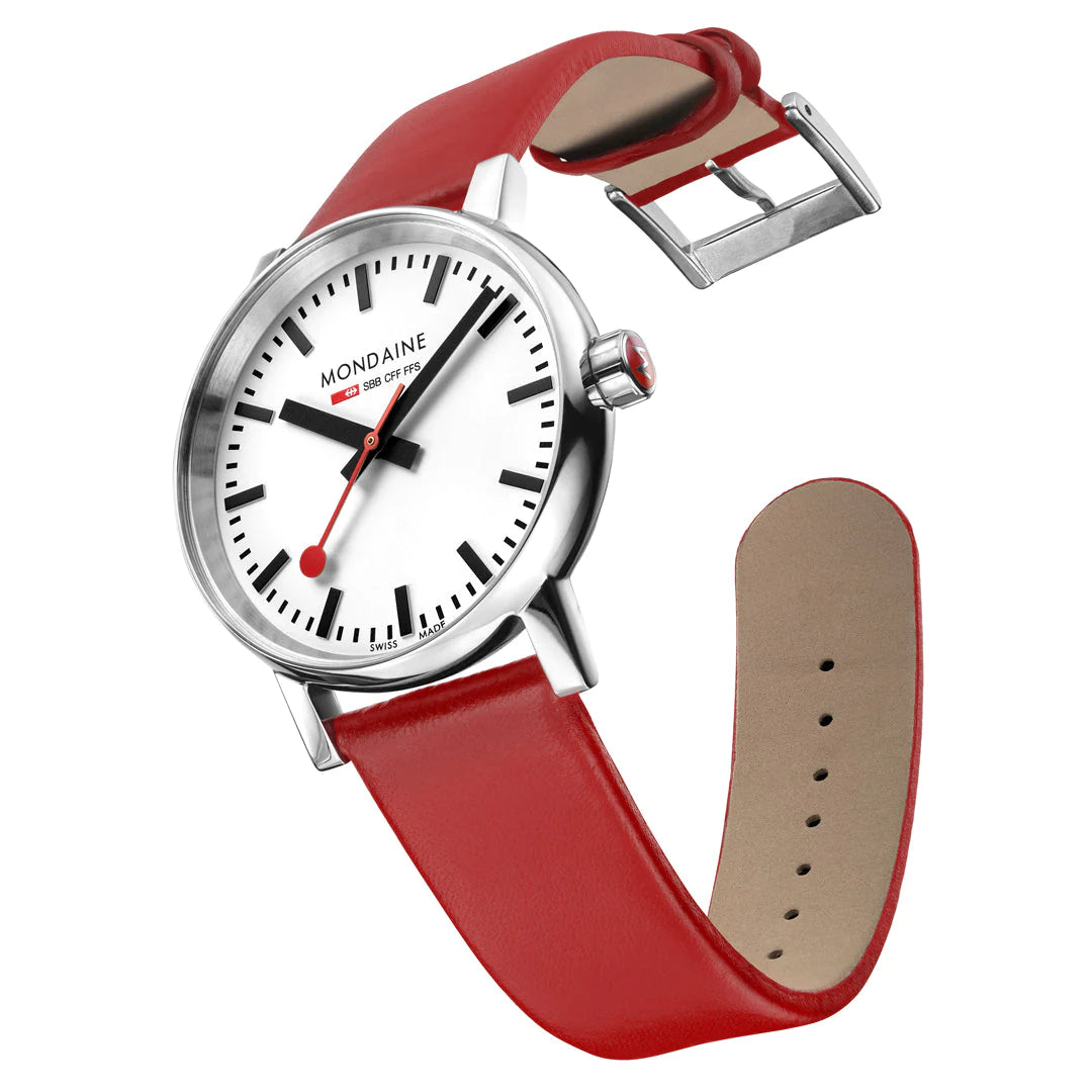 Mondaine EVO2 Red Vegan Grape Leather