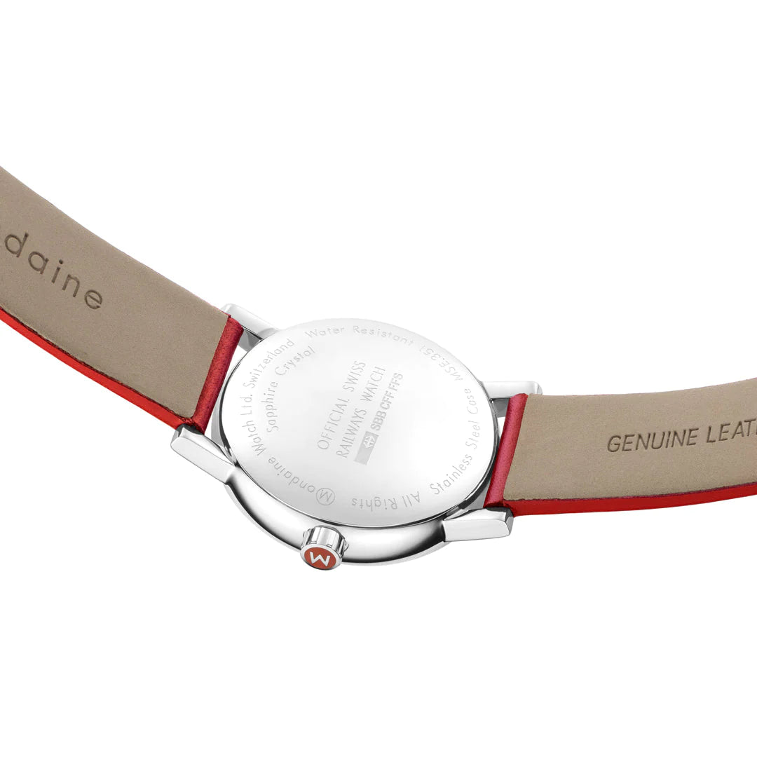 Mondaine EVO2 Red Vegan Grape Leather