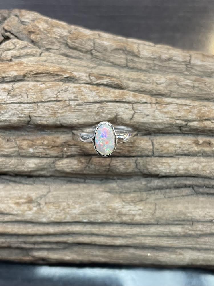 Australian Boulder Opal Ring