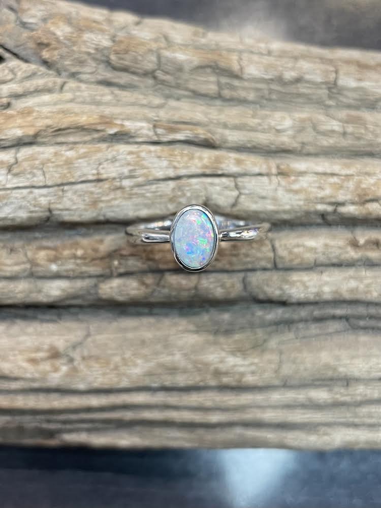 Australian Boulder Opal Ring