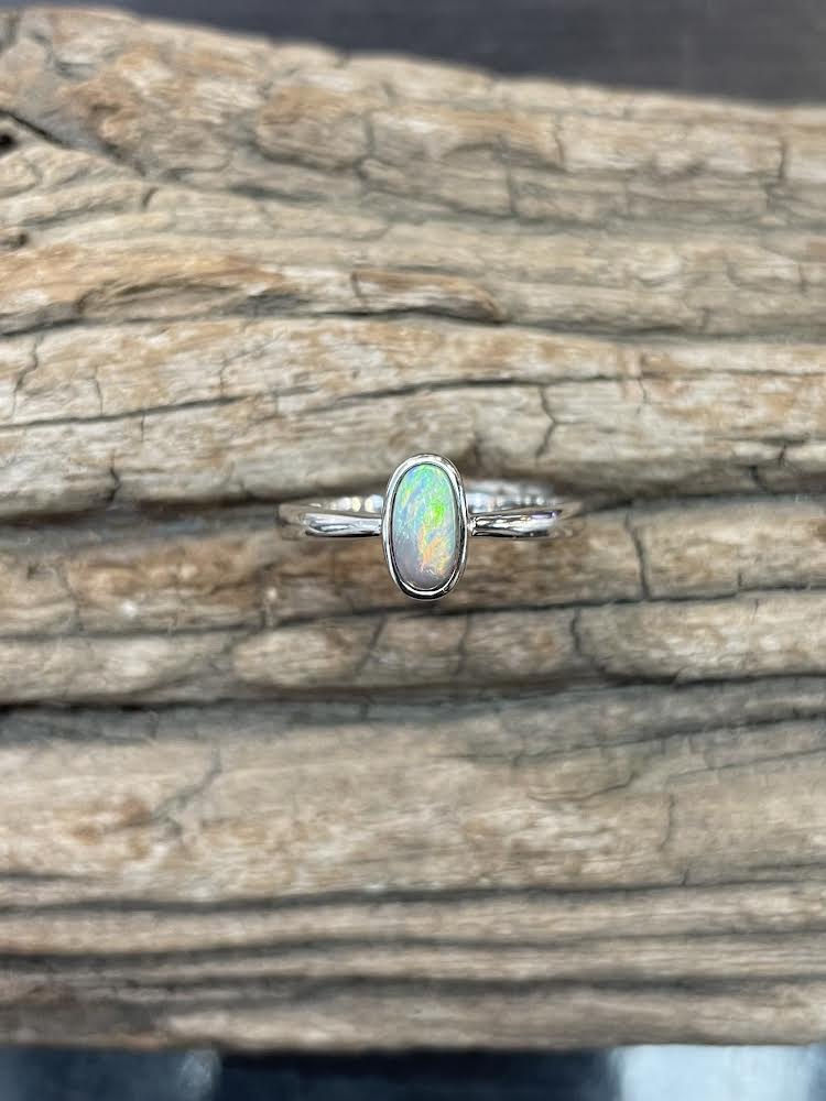 Australian Boulder Opal Ring