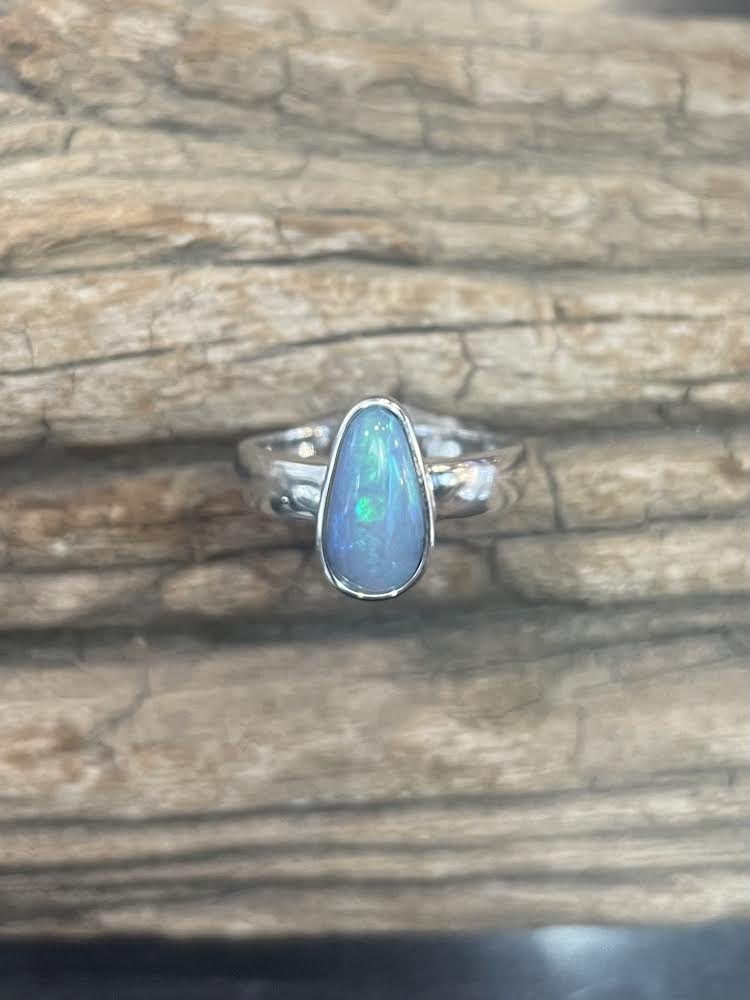 Australian Boulder Opal Ring