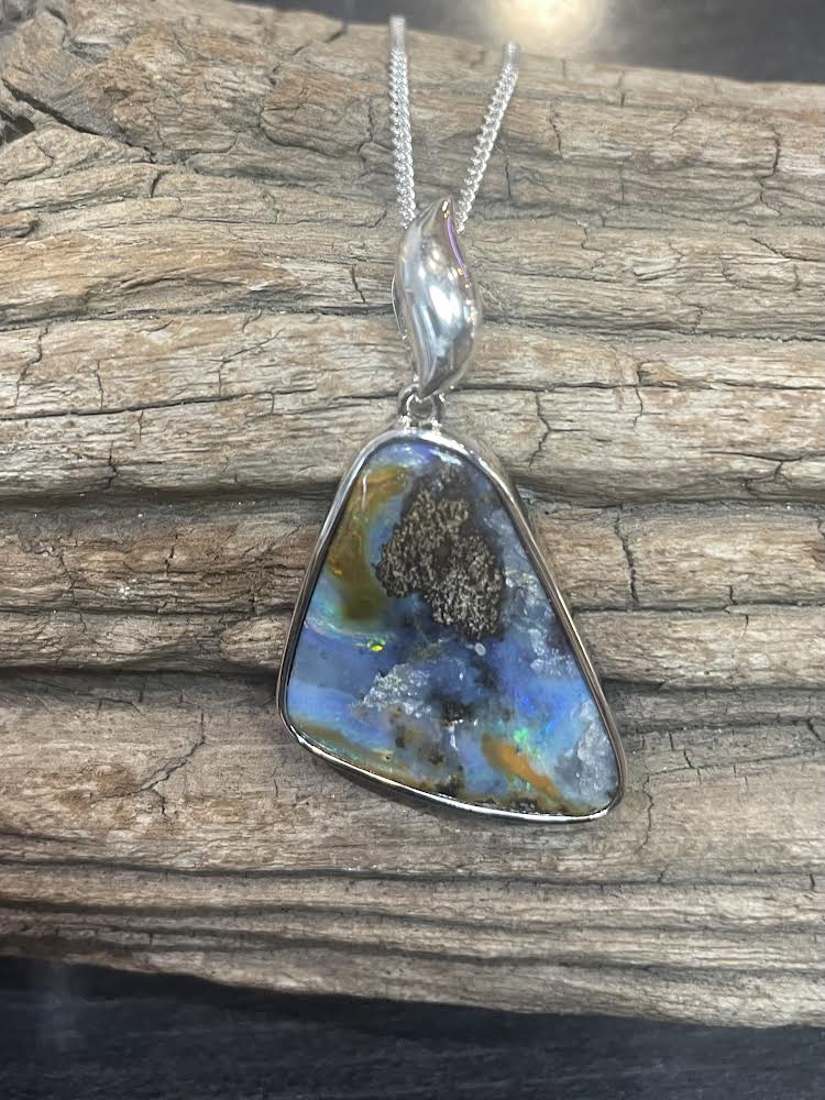 Australian Boulder Opal Pendant