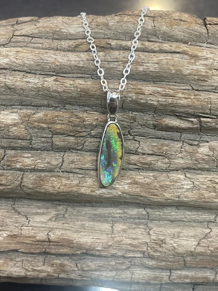 Australian Boulder Opal Pendant