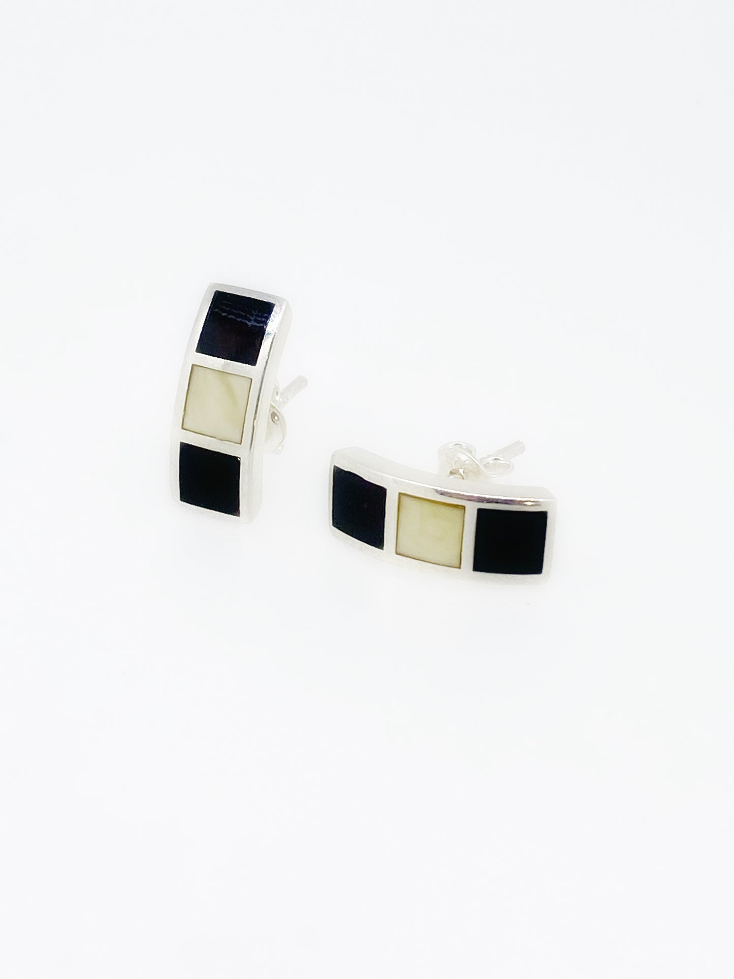 Amber Three Square Earrings