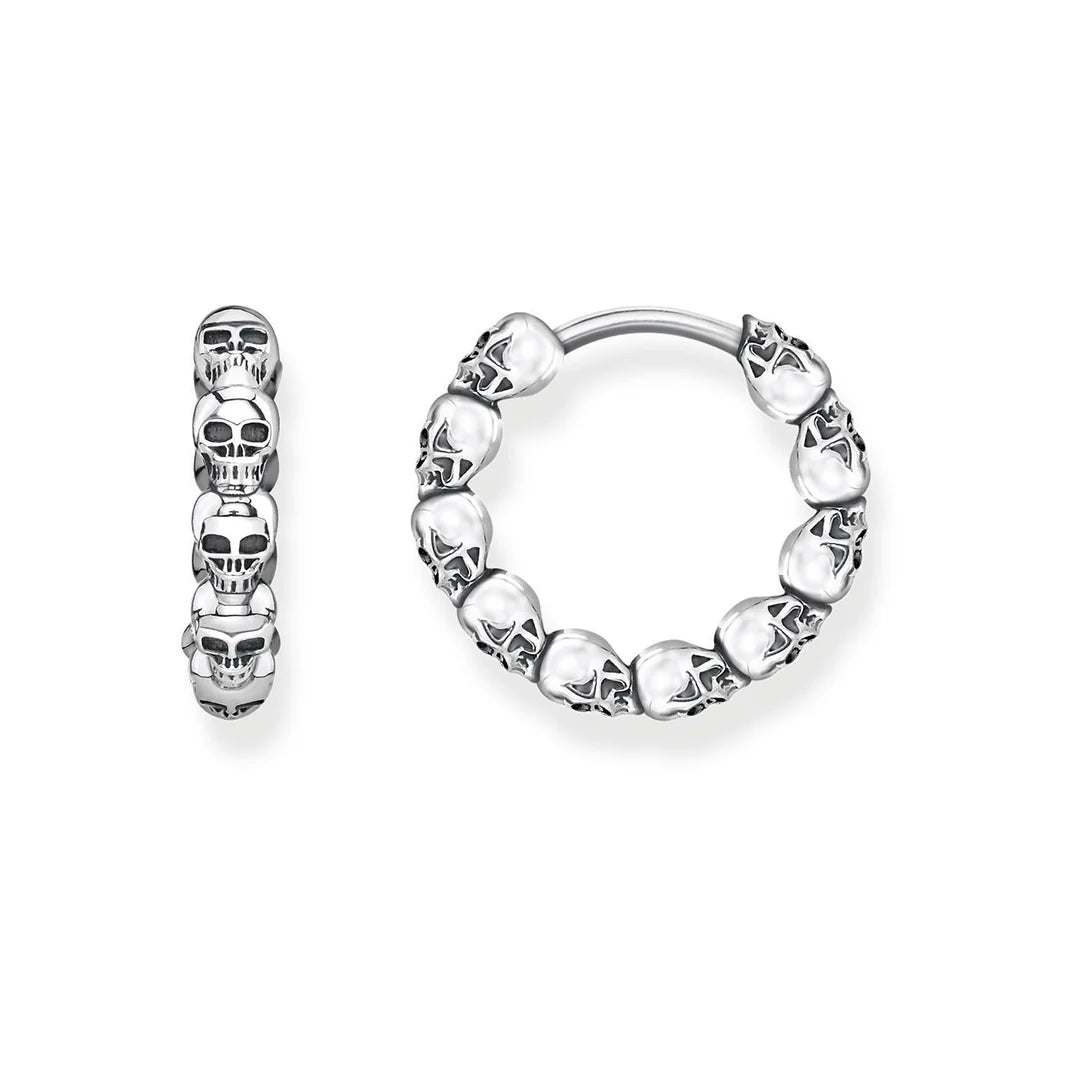 Skull Hoop Earrings