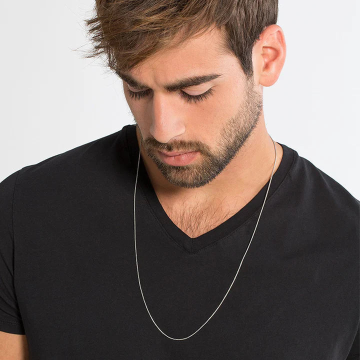 Fine Silver Chain Oxidised