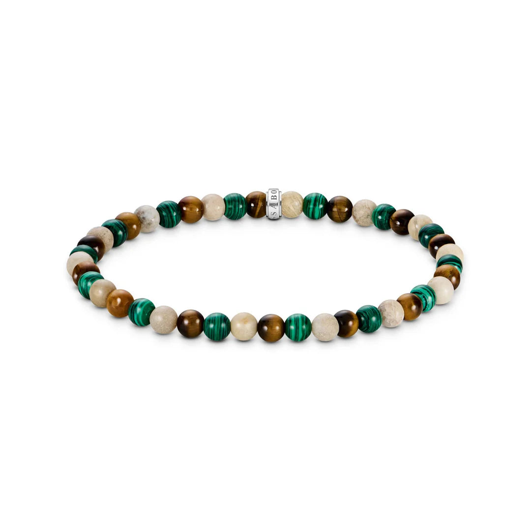 Bracelet With Earth & Green Beads