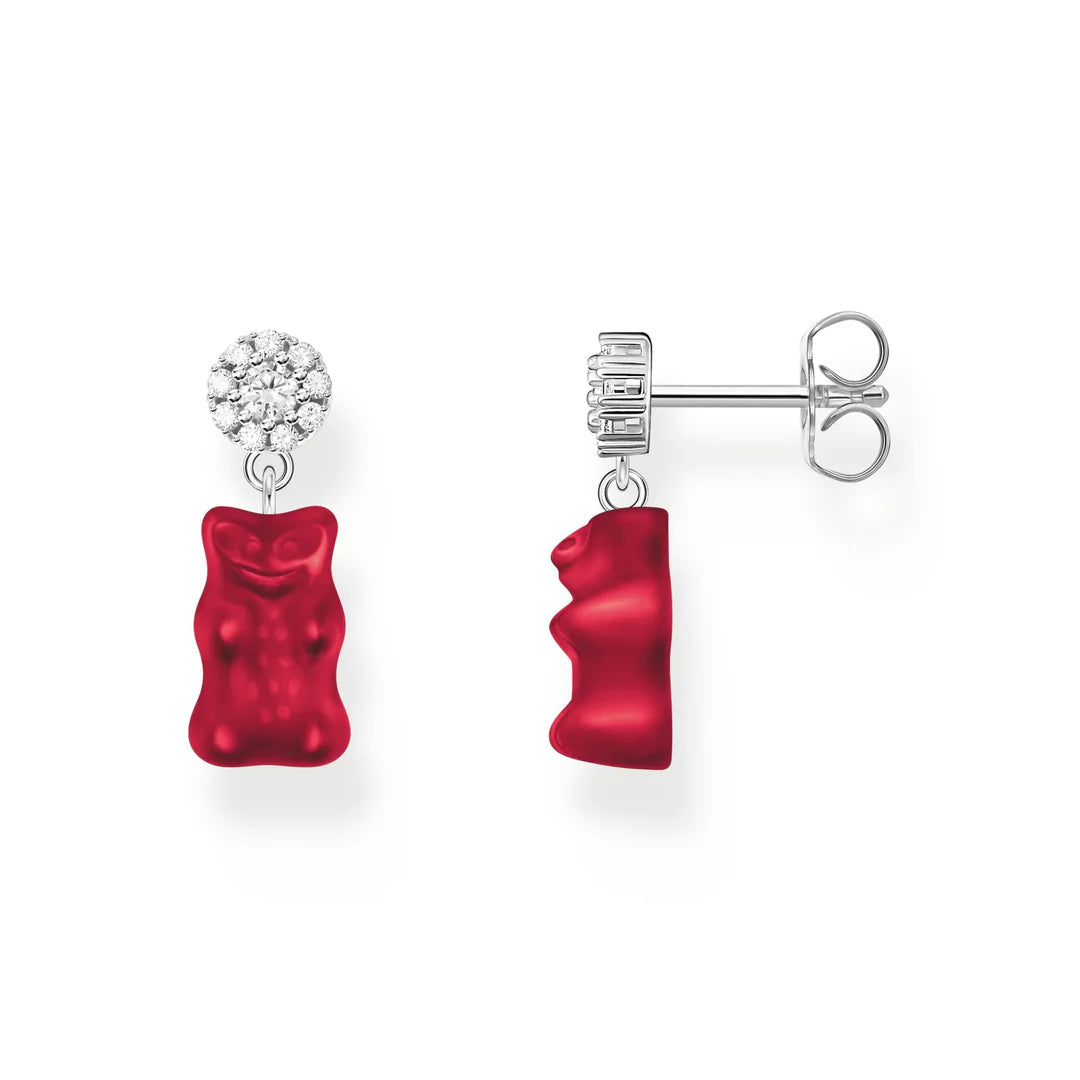 Ear Studs With Red Goldbears