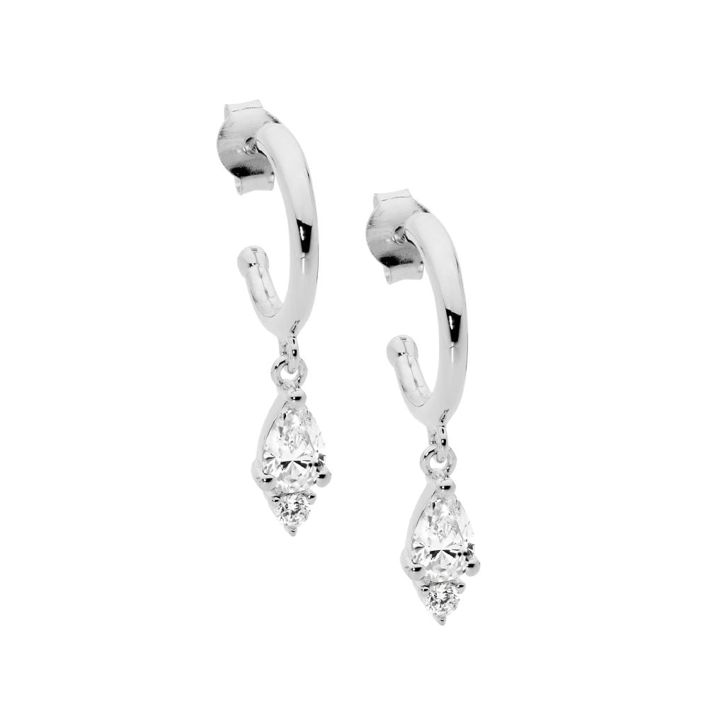 Hoop Earrings with cubic zirconia
