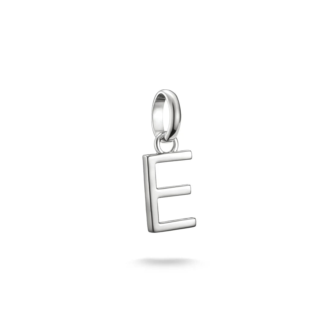 Connect Charm Letter E Silver