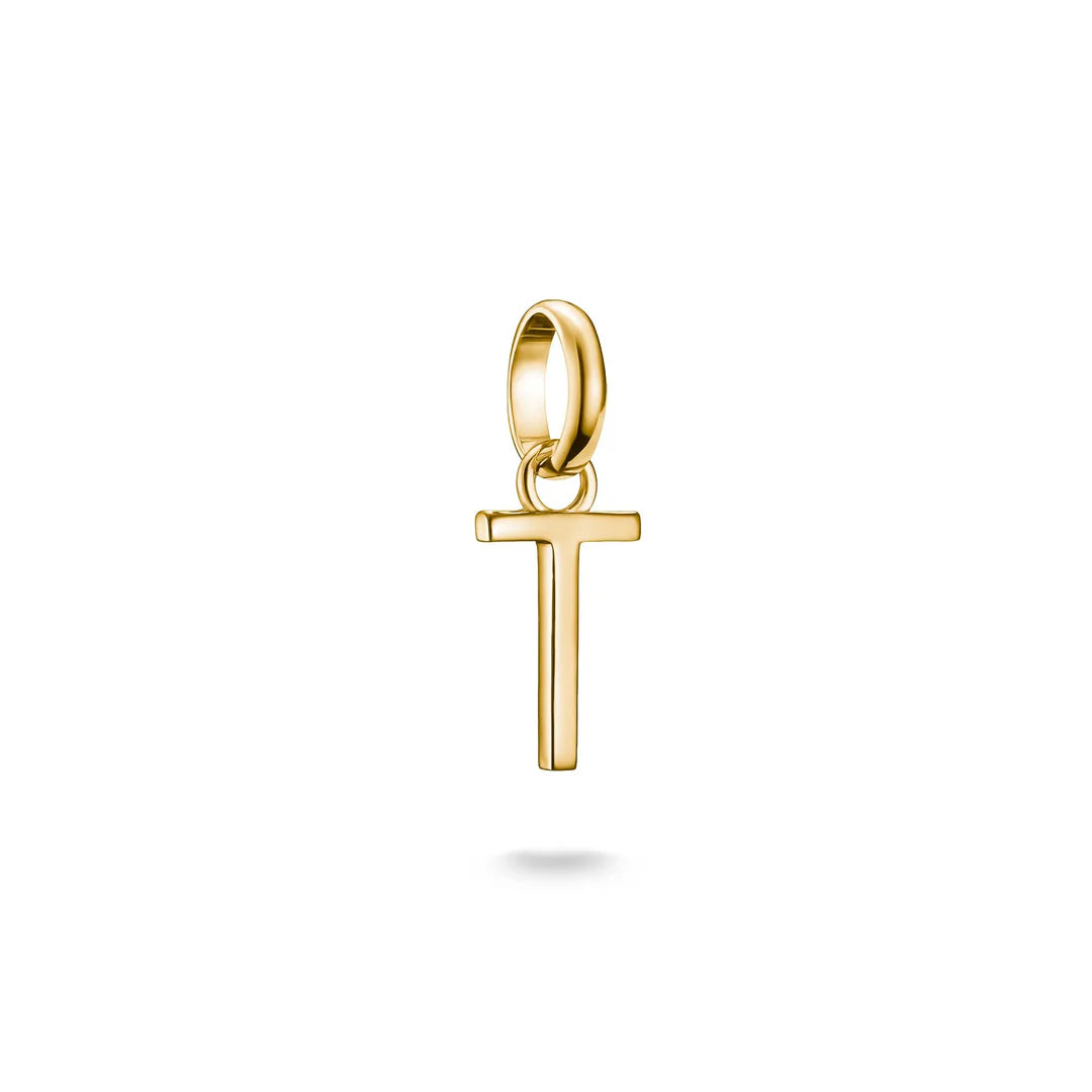 Connect Charm Letter T Gold