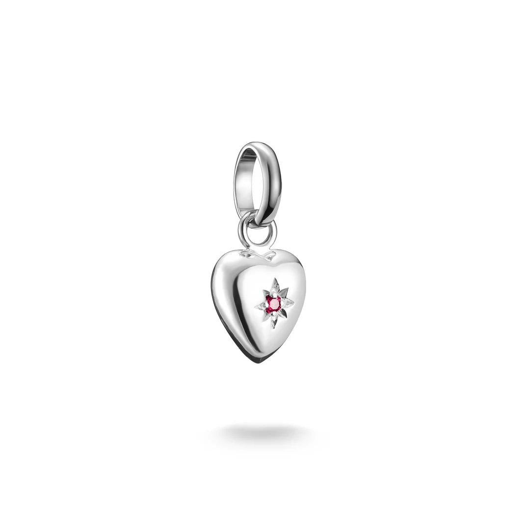 Connect Charm Silver Heart with Star