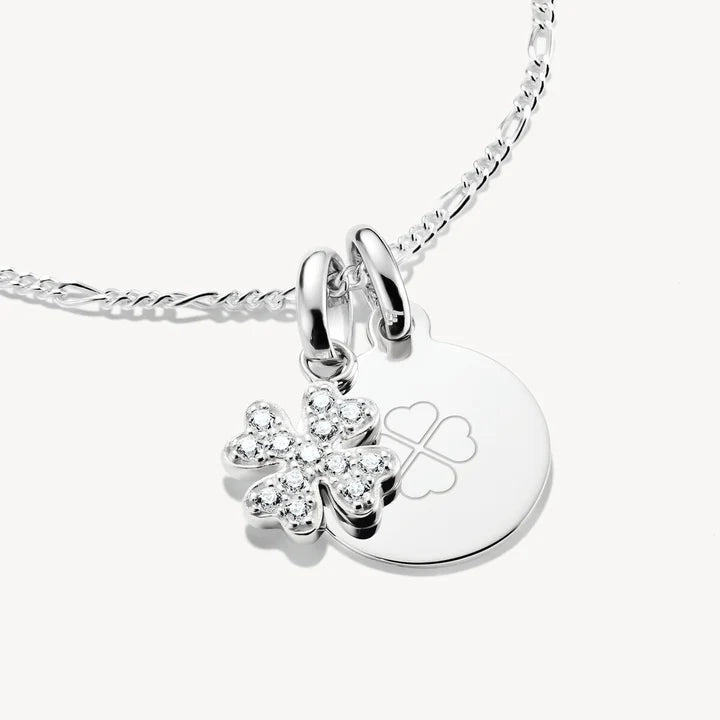 Connect Charm Lucky Clover with Stones