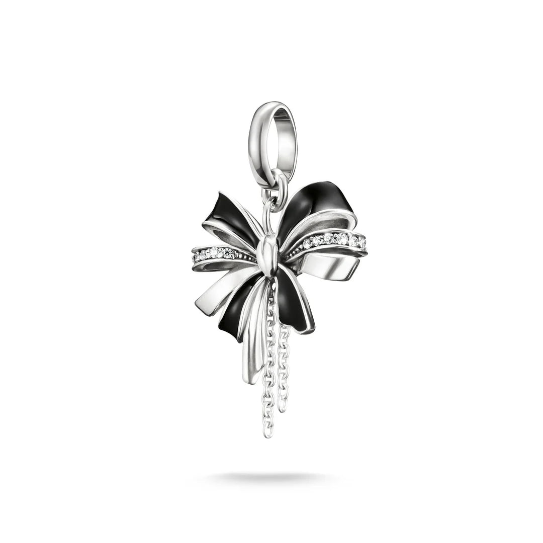 Connect Charm Black Bow