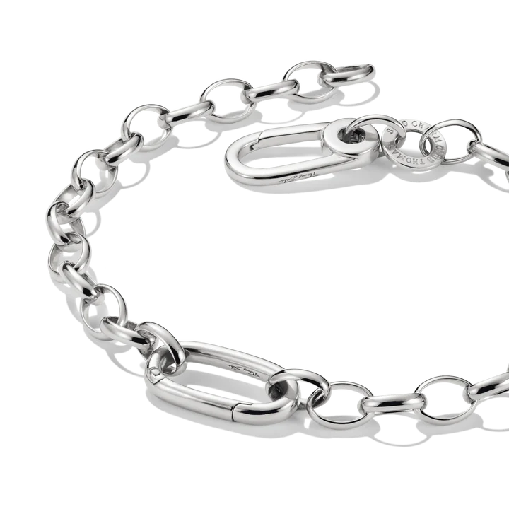 Charm Bracelet with Connect Link in Silver