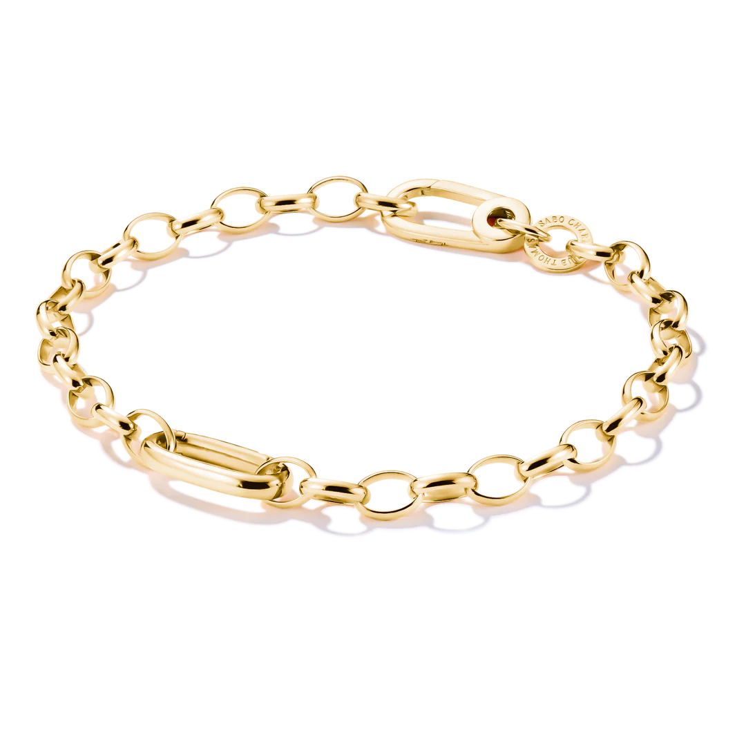 Charm Bracelet with Connect Link in Gold