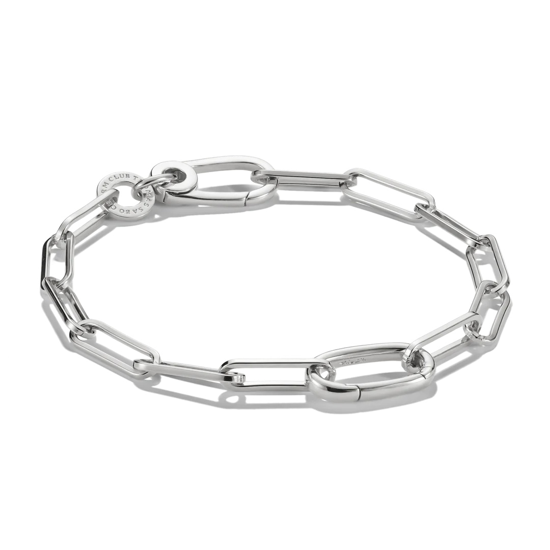 Connect Charm Bracelet Paperclip Silver
