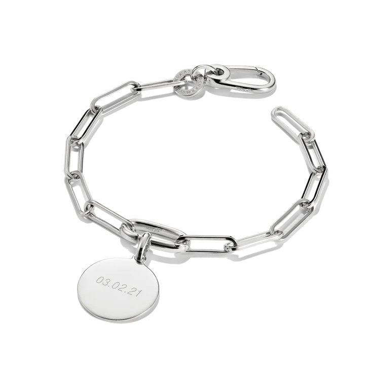 Connect Charm Bracelet Paperclip Silver