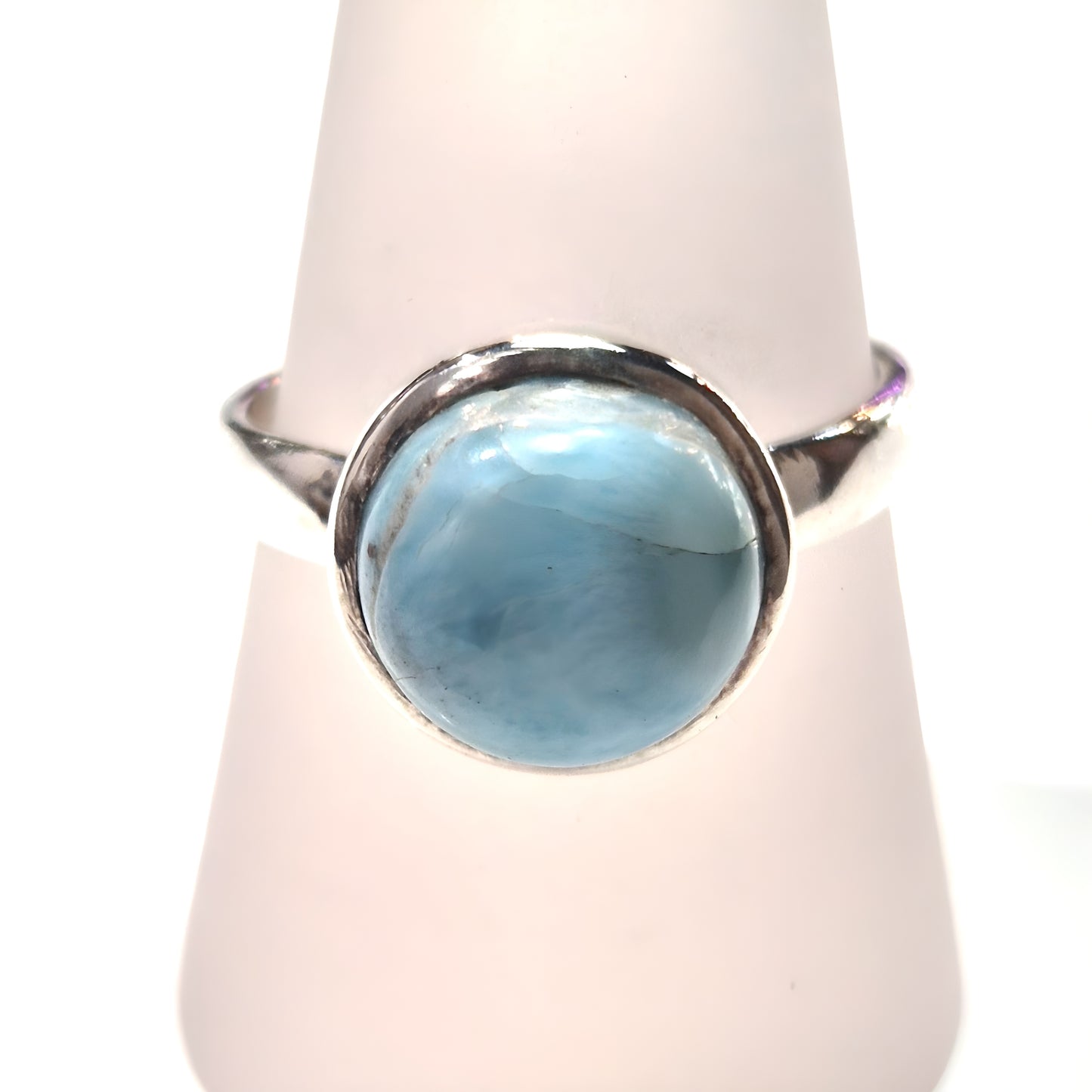 Round Larimar Ring