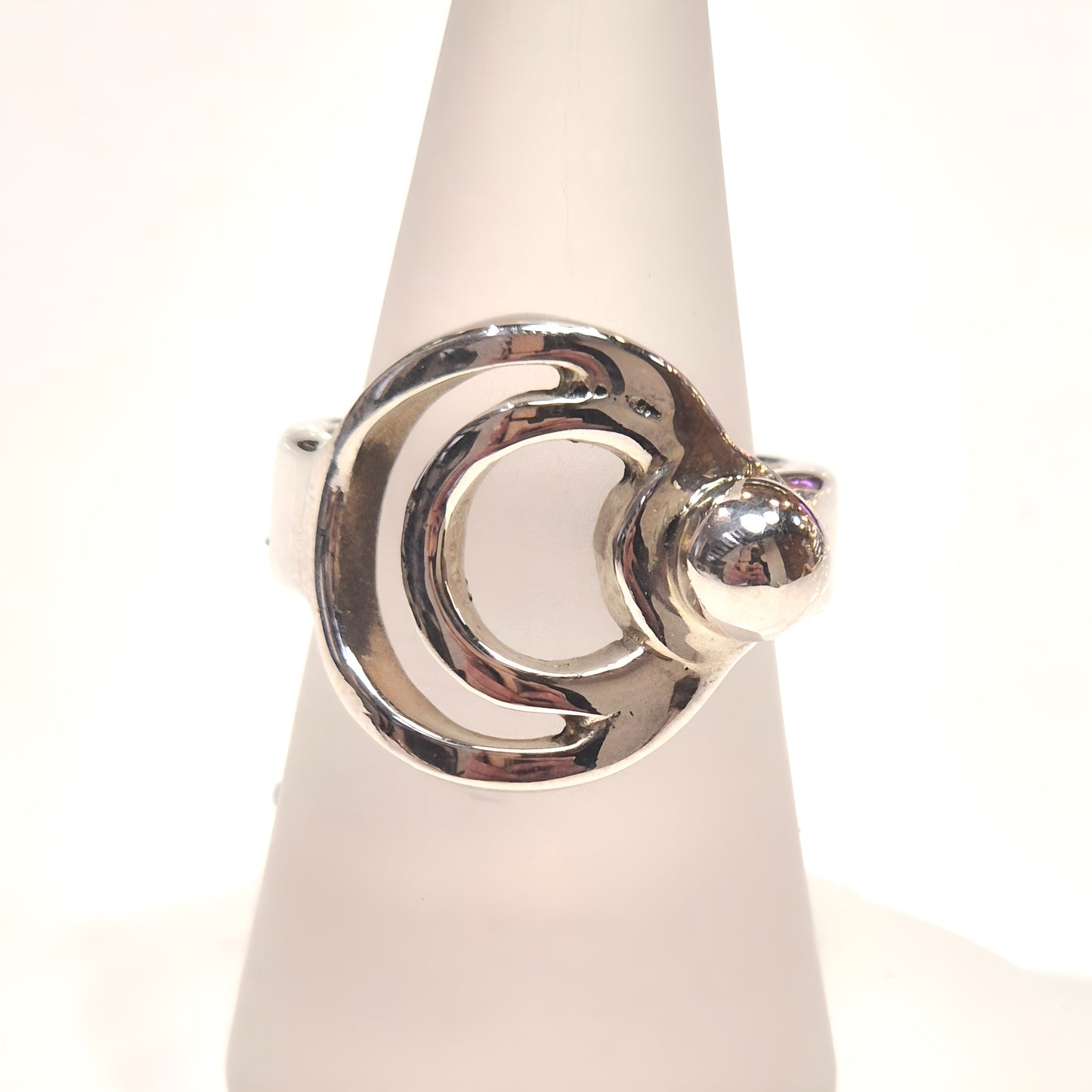 Sterling Silver Abstract Orbit Ring