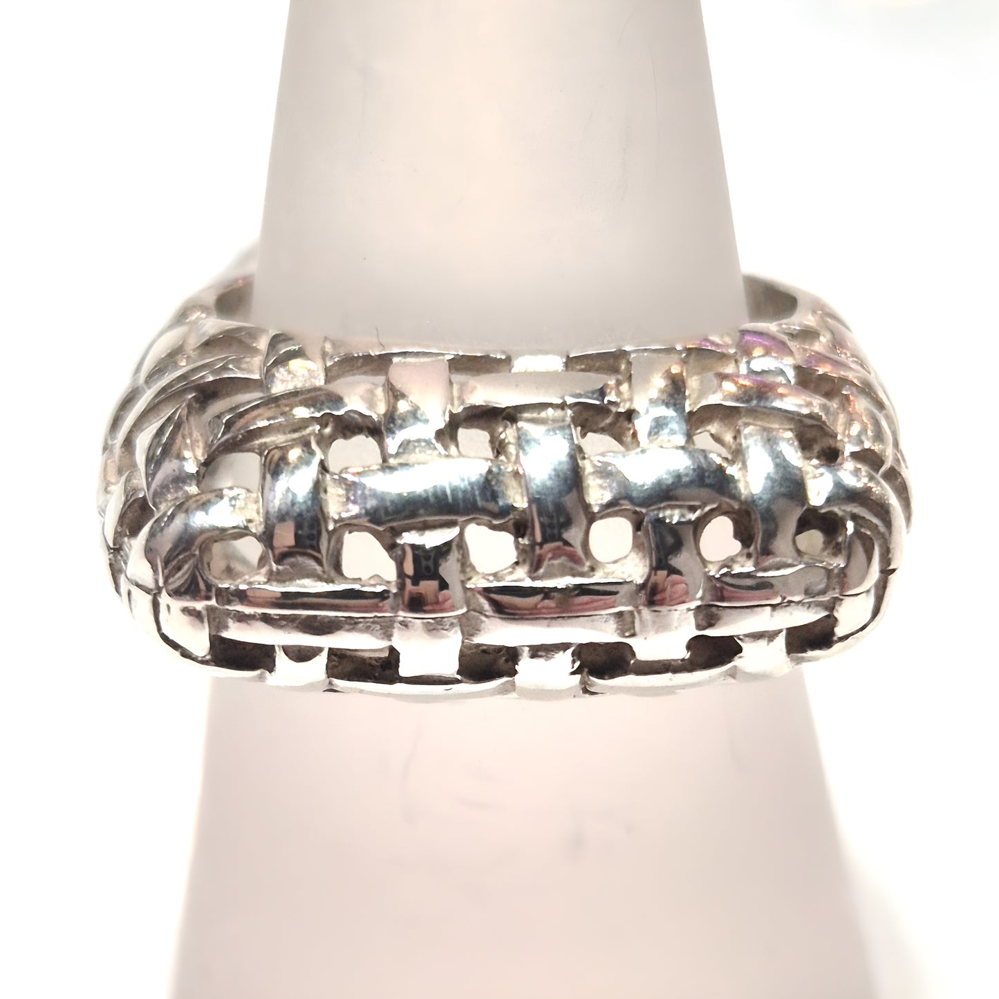 Sterling Silver Woven Basket Ring