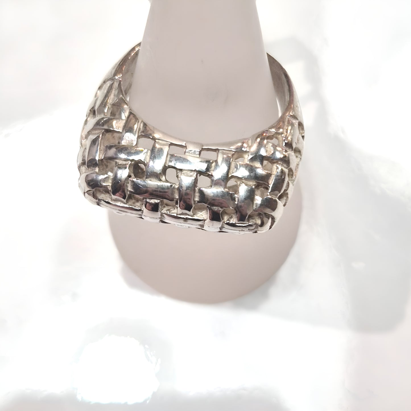 Sterling Silver Woven Basket Ring