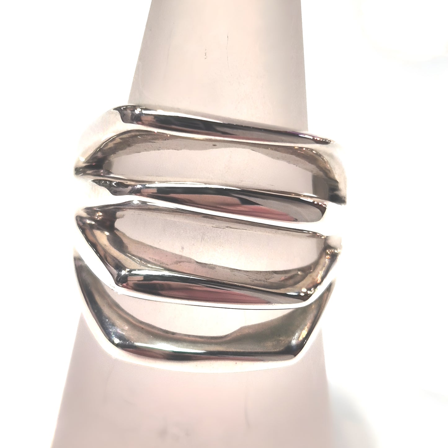 Sterling Silver Four-Bar Modernist Ring