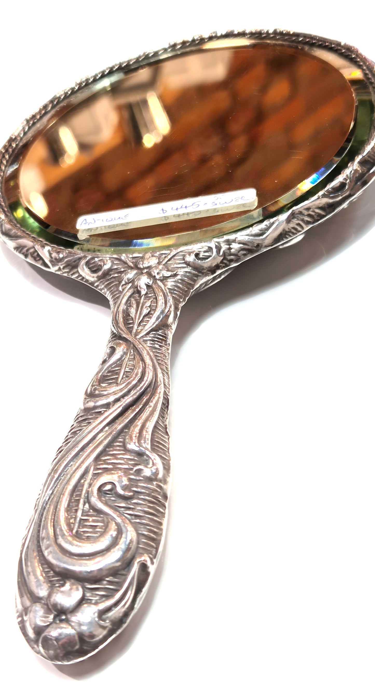 Antique Silver Hand Mirror