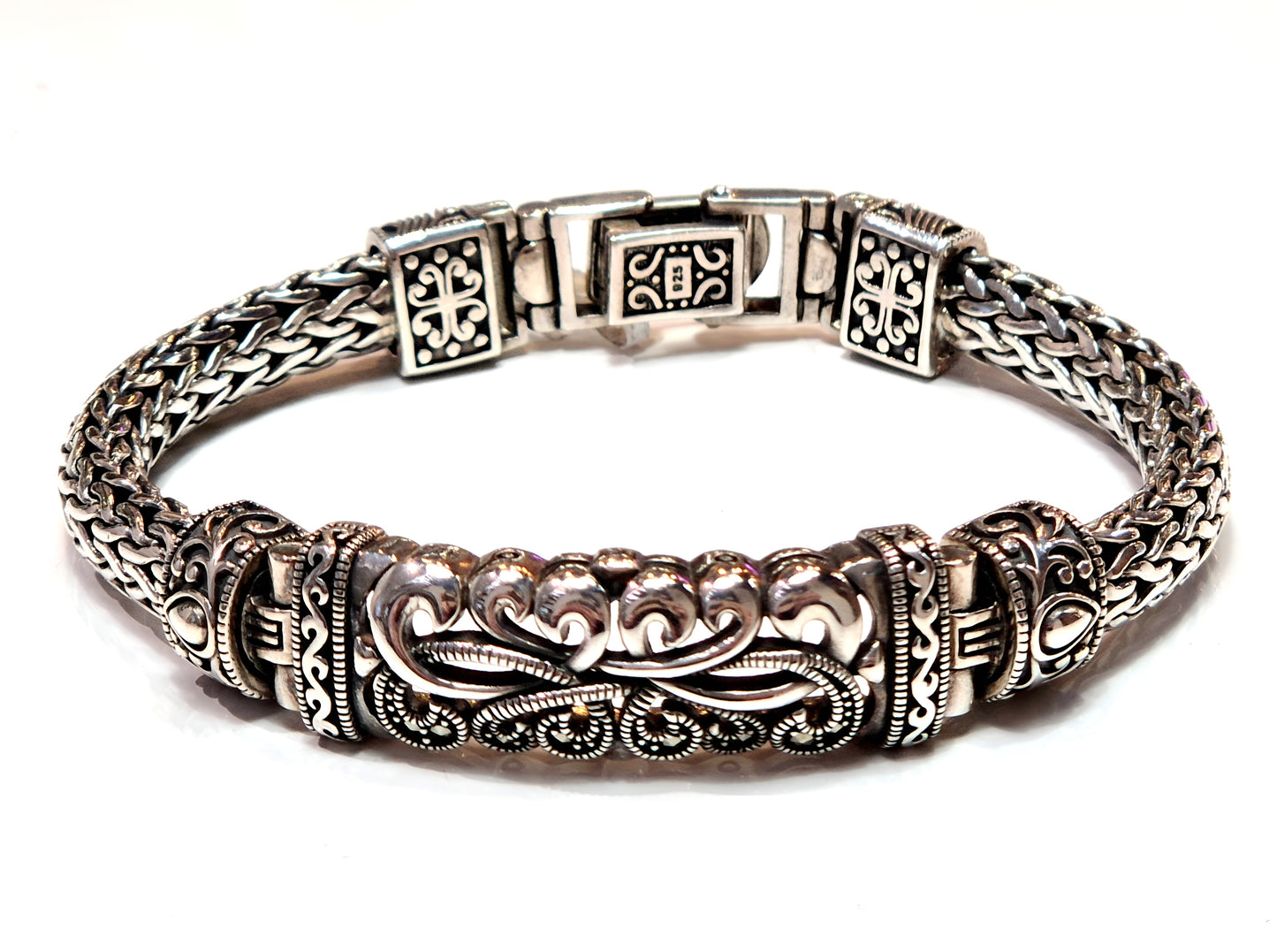 Estate Sterling Silver Byzantine Bracelet