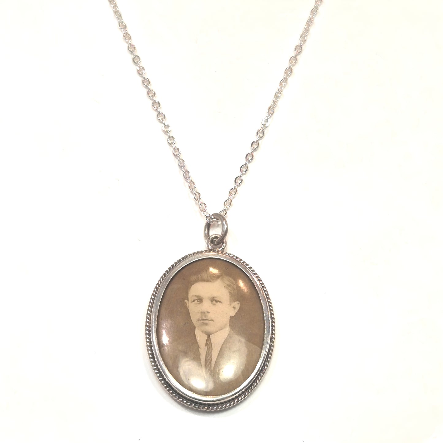 Estate Sterling Silver Photo Locket Pendant