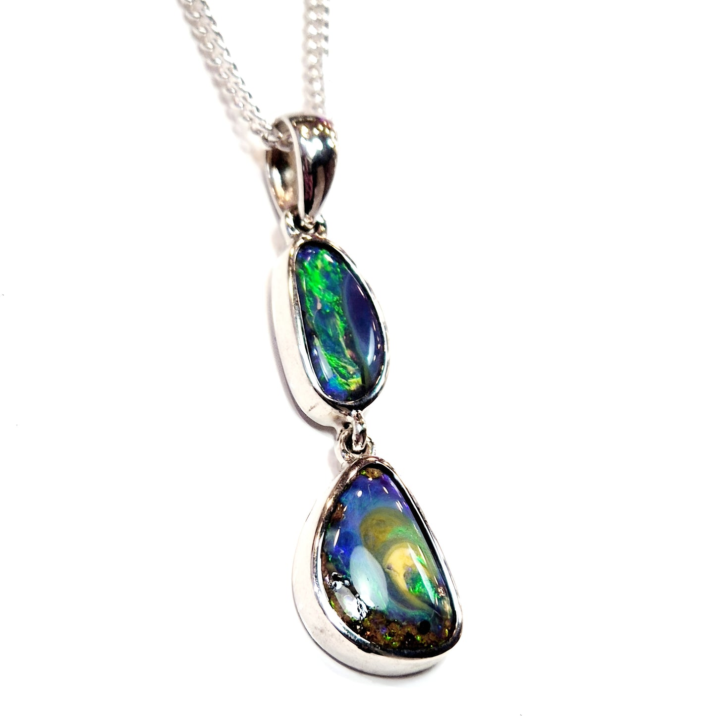 Queensland Boulder Opal Drop Pendant