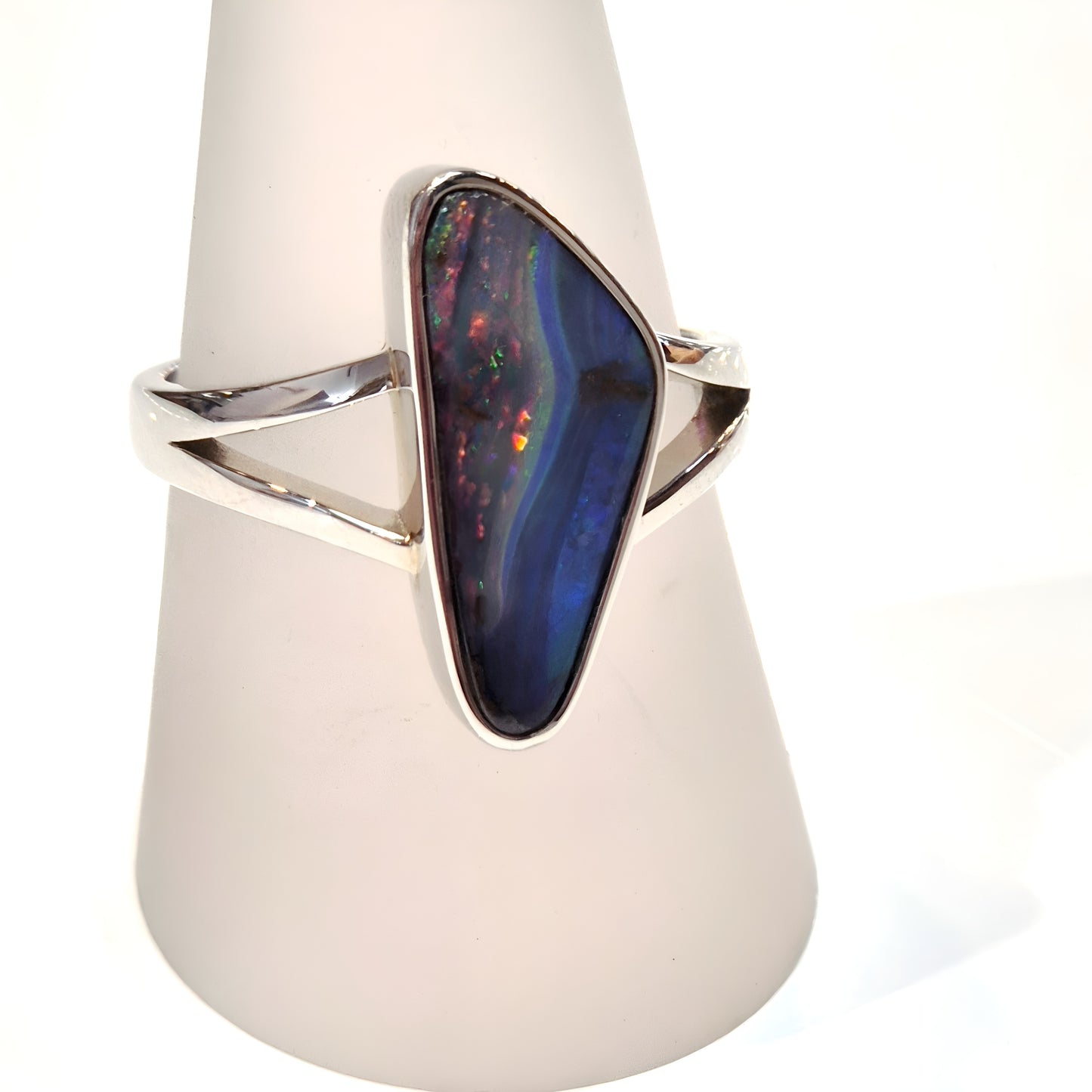 Boulder Opal Ring - Flame Trail