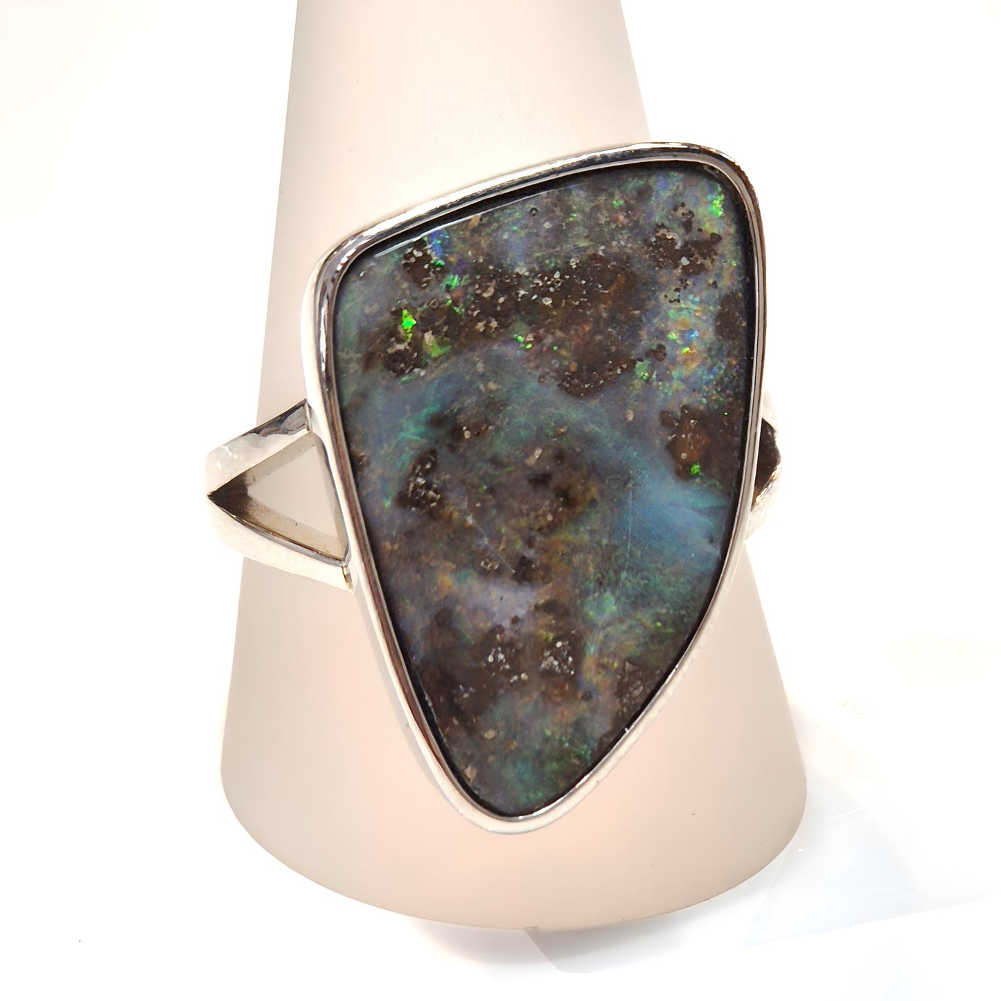 Large Australian Boulder Opal Ring - Earth & Ether