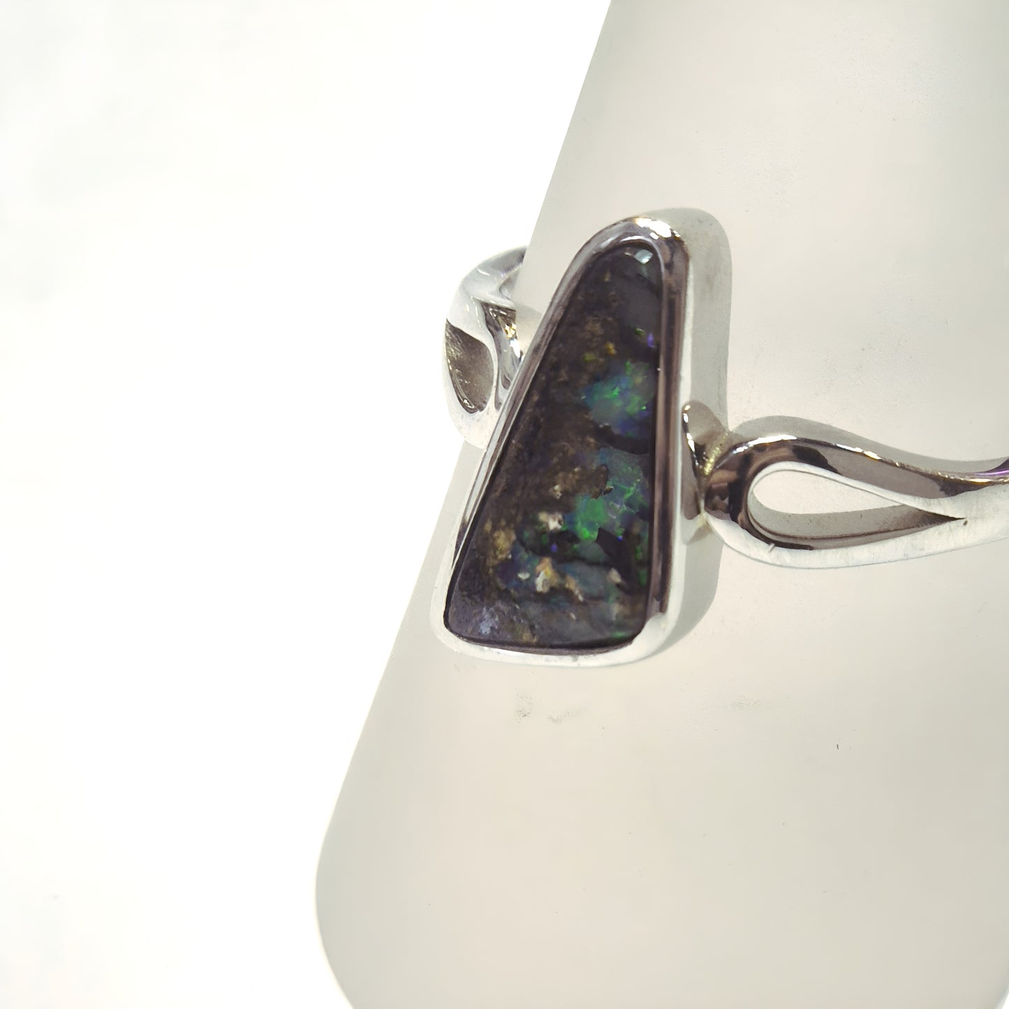 Boulder Opal Split Band Ring