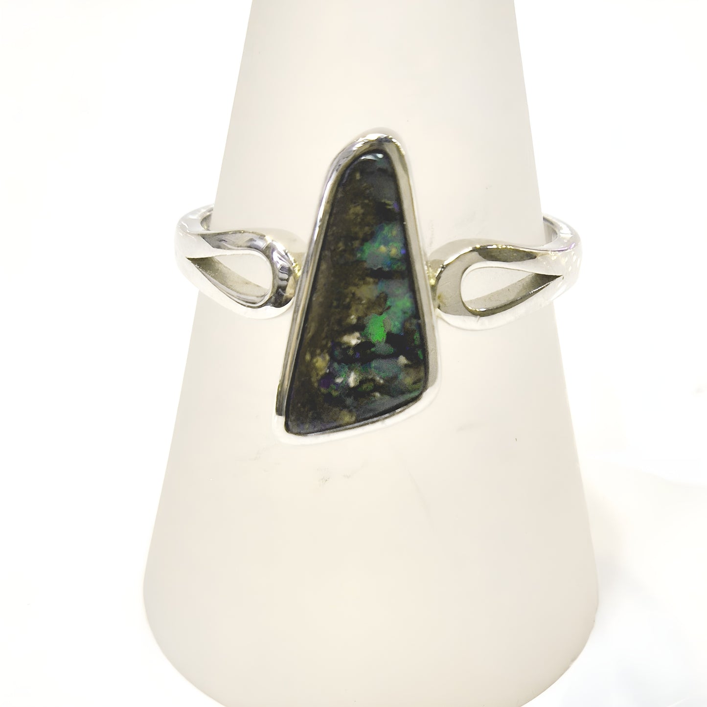 Boulder Opal Split Band Ring